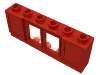 Набор LEGO Window 1 x 6 x 2 Classic Shuttered with Short Sill (Complete), Красный