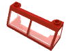 Набор LEGO Windscreen 2 x 6 x 2 Train with Trans-Clear Glass, Красный
