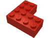 Набор LEGO Brick 4 x 4 Corner, Красный