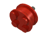 Набор LEGO Wheel Old with 4 Studs, Красный