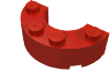 Набор LEGO Brick  2 x  4 Half Round with Cutouts, Красный