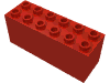 Набор LEGO Weight 2 x 6 x 2 with Sealed Bottom and Dimples on Ends, Красный