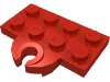 Набор LEGO Plate Special 2 x 4 with Train Coupler [Open] for Magnet, Красный
