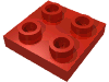 Набор LEGO Plate Special 2 x 2 with Wheel Holder Bottom, Красный
