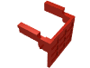 Набор LEGO Garage Door Solid (without Counterweights) - Old with Hinge Pins, Красный
