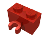 Набор LEGO Brick Special 1 x 2 with Vertical Clip [Open O Clip], Красный