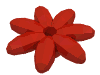 Friends Accessories Flower with 7 Thin Petals and Pin