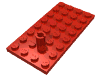 Набор LEGO Plate Special 4 x 8 with Helicopter Rotor Holder, Красный