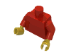 Набор LEGO Torso Plain / White Arms / Yellow Hands, Красный