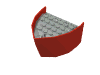 Набор LEGO Boat Section Bow  6 x  8 x  3.333 with LtGray Deck, Красный