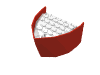 Набор LEGO Boat Section Bow  6 x  8 x  3.333 with White Deck, Красный