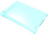 Набор LEGO Glass for Hinge Car Roof 4 x 4 Sunroof [No Ridges], Trans-Light Blue