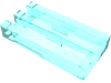 Набор LEGO Tile Special 1 x 2 Grille with Bottom Groove, Trans-Light Blue