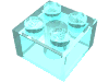 Набор LEGO Brick 2 x 2, Trans-Light Blue