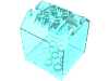 Набор LEGO Container, Box Open Ended 4 x 4 x 4 with 1 hinge finger each end, Trans-Light Blue
