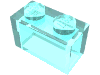 Набор LEGO Brick 1 x 2 without Bottom Tube, Trans-Light Blue
