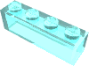 Набор LEGO Brick 1 x 4 without Bottom Tubes, Trans-Light Blue