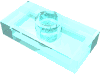 Набор LEGO Plate Special 1 x 2 with 1 Stud without Groove (Jumper), Trans-Light Blue