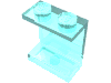 Набор LEGO Panel 1 x 2 x 2 [Solid Studs], Trans-Light Blue