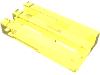 Набор LEGO Tile Special 1 x 2 Grille with Bottom Groove, Trans-Neon Green