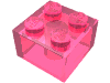 Набор LEGO Brick 2 x 2, Trans-Dark Pink