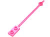Набор LEGO Bar 1 x 12 with 1 x 2 Plate End with Hollow Studs and 1 x 1 Round Plate End, Trans-Dark Pink