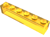 Набор LEGO Brick 1 x 6 without Bottom Tubes, Trans-Yellow