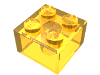 Набор LEGO Brick 2 x 2 without Inside Ridges, Trans-Yellow