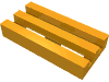 Набор LEGO Tile Special 1 x 2 Grille with Bottom Groove, Medium Orange