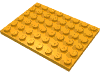 Набор LEGO Plate 6 x 8, Medium Orange