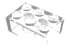Набор LEGO Brick 2 x 3, Trans-Clear