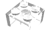 Набор LEGO Brick 2 x 2, Trans-Clear