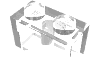 Набор LEGO Brick 1 x 2, Trans-Clear