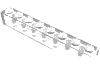 Набор LEGO Brick 1 x 8, Trans-Clear
