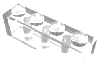 Набор LEGO Brick 1 x 4, Trans-Clear