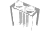 Набор LEGO Brick 1 x 2 x 2 with Inside Axle Holder, Trans-Clear