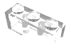 Набор LEGO Brick 1 x 3, Trans-Clear