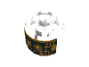 Набор LEGO Minifig Head with Gold Robot Print droid, Ann Droid, Exploriens, clear headed [Blocked Open Stud], Trans-Clear