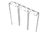 Набор LEGO Brick 1 x 6 x 5, Trans-Clear