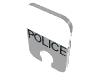 Набор LEGO Motorcycle Windshield with POLICE Print, Trans-Clear
