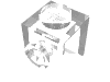 Набор LEGO Brick Special 1 x 1 with Stud on 1 Side, Trans-Clear