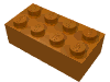Набор LEGO Brick 2 x 4, Темно-оранжевый
