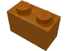 Набор LEGO Brick 1 x 2, Темно-оранжевый