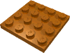 Набор LEGO Plate 4 x 4, Темно-оранжевый