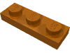 Набор LEGO Plate 1 x 3, Темно-оранжевый