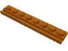 Набор LEGO Plate Special 1 x 8 with Door Rail, Темно-оранжевый