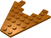 Набор LEGO Wedge Plate 8 x 8 with 3 x 4 Cutout, Темно-оранжевый