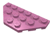 Набор LEGO Wedge Plate 3 x 6 Cut Corners, Темно-розовый