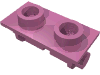 Набор LEGO Hinge Brick 1 x 2 Top Plate Thin, Темно-розовый