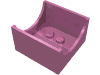 Набор LEGO Container - Box 4 x 4 x 2 Bottom with Semicircle Cut-out Ends, Темно-розовый